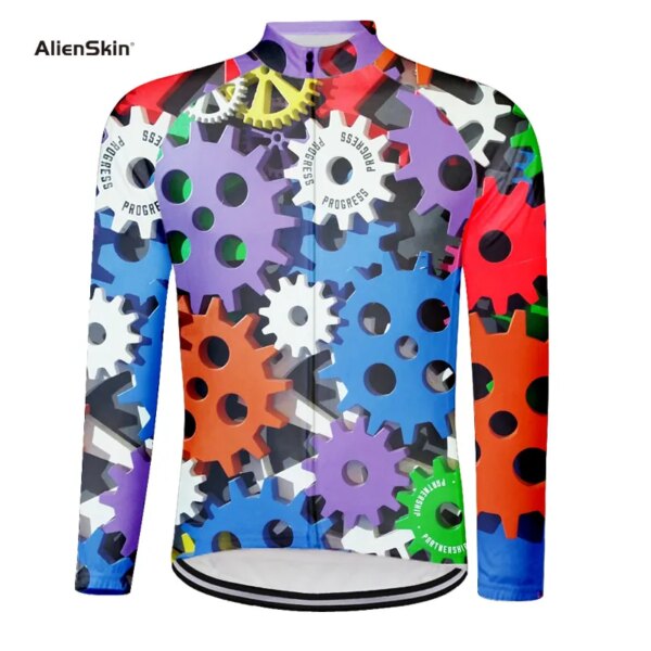 Gear-Camiseta de ciclismo para equipo profesional, ropa de manga larga para bicicleta de montaña, transpirable, otoño, 2021, 6577