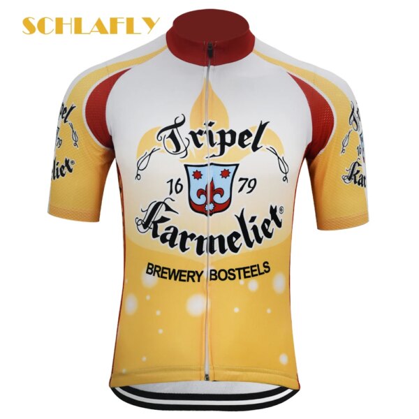 Karmeliet cervecería bosteels ciclismo jersey de manga corta ropa de bicicleta jersey road jersey ropa de ciclismo ropa de bicicleta schlafly