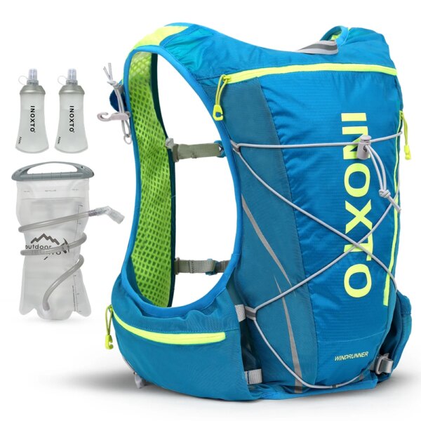 Mochila con chaleco hidratante para correr de 8L, mochila hidratante para ciclismo, senderismo, maratón, hidratación, con bolsa de agua de 1,5 L, botella de agua de 500ml