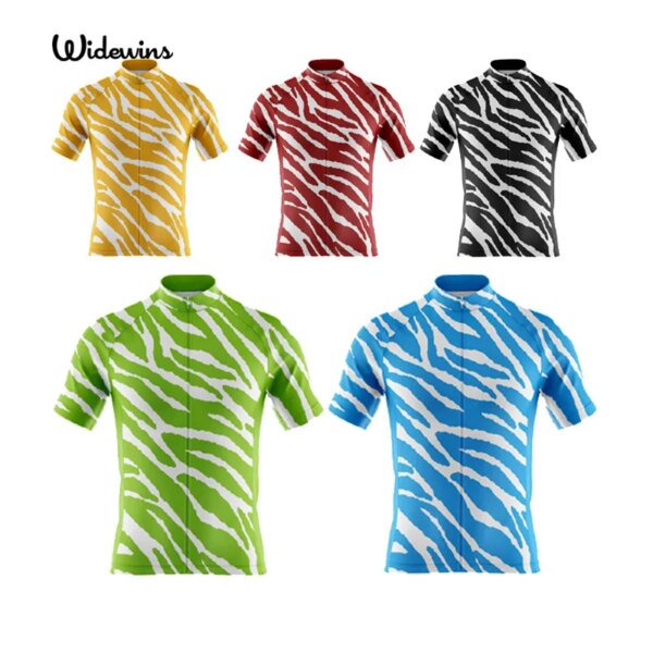 Widewins ciclismo de secado rápido uniforme para bicicleta de montaña verano hombres ciclismo Jersey camisetas de bicicleta de carretera MTB ropa de bicicleta leopardo