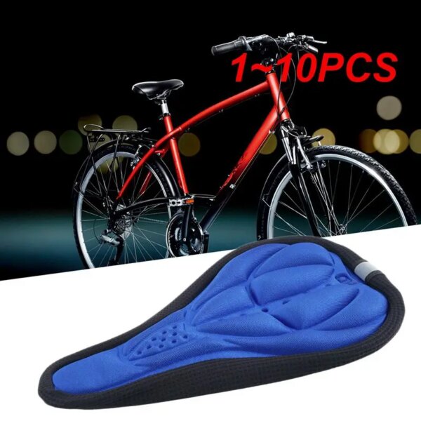 1 ~ 10 Uds suave 3d acolchado ciclismo MTB bicicleta sillín funda para asiento cojín esponja espuma cómodo sillines cojín