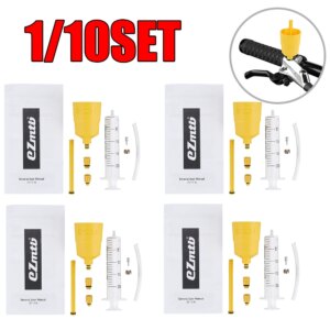 Kit de purga de frenos de bicicleta, herramienta de purga de frenos de disco hidráulico SRAM, embudo, tapón de aceite, Herramientas de reparación de bicicletas de montaña y carretera, 1-10 juegos