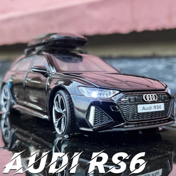 1:32 Audi RS6 Quattro Station Wagon coche de aleación fundido a presión y vehículos de juguete modelo de coche sonido y coche ligero juguetes para niños regalos