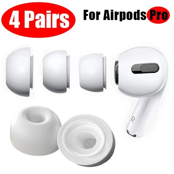 Puntas de silicona para auriculares Apple AirPods Pro 1 2, repuesto antideslizante, accesorios para los oídos, tapones para los oídos de silicona suave, 1-4 pares