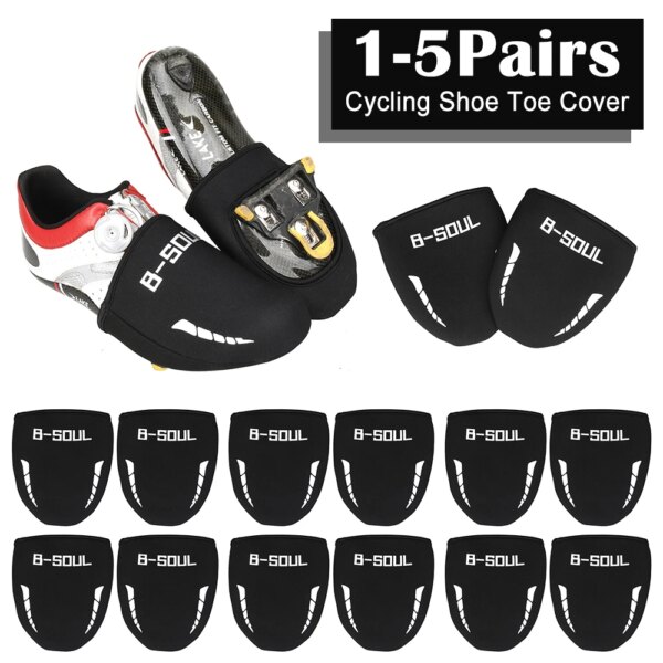 1-5 pares de cubiertas para dedos de zapatos de bicicleta, Protector impermeable para dedos de zapatos, cubierta para zapatos de bicicleta de montaña, accesorios portátiles para ciclismo