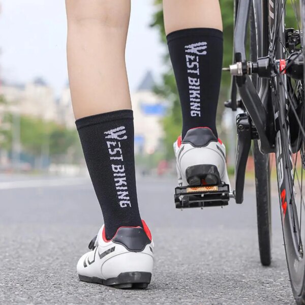 Calcetines de ciclismo transpirables, antideslizantes, resistentes al desgaste, calcetines para montar, suministro Unisex, calcetín de compresión para fútbol al aire libre, 1 par