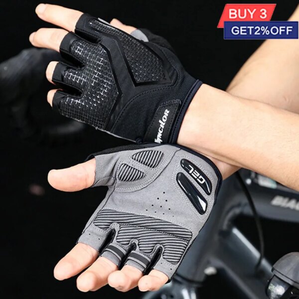 1 par de guantes transpirables de medio dedo para ciclismo, guantes deportivos para hombre y mujer, guantes para gimnasio y Fitness, guantes para bicicleta MTB SML XL