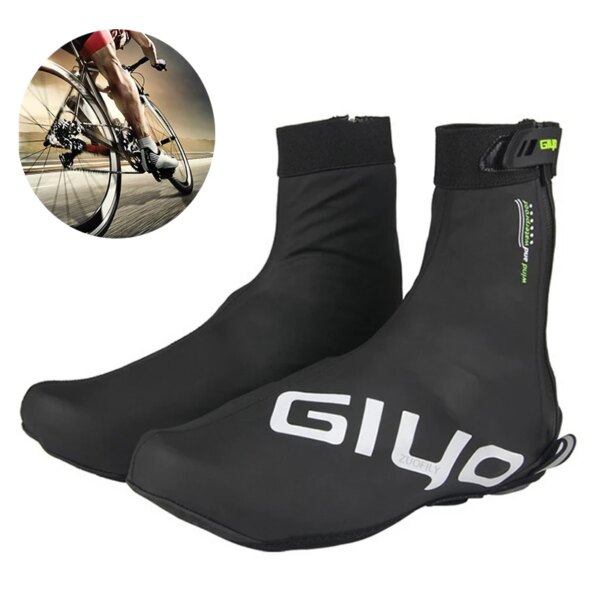 1 par de cubiertas para zapatos de ciclismo impermeables a prueba de lluvia hombre de abrigo mujer chanclos para bicicleta de carretera MTB zapatos de invierno Protector de cubierta para botas