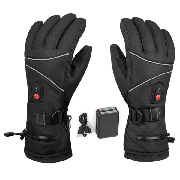 1 par de guantes de calefacción eléctrica guantes de invierno a prueba de viento pantalla táctil hombres mujeres para esquí ciclismo para motocicleta para deportes senderismo