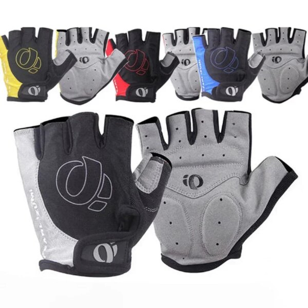 1 par de guantes de ciclismo Mtb 5MM almohadilla de Gel guantes para bicicleta de montaña medio dedo antideslizantes transpirables guantes de bicicleta para deportes al aire libre para hombres