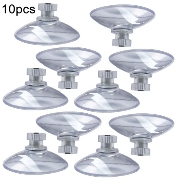 10 Uds 25/32/41/53mm ventosas transparentes tuerca de pulgar ventosas de vacío fuertes PVC cocina baño ventana pared coche ganchos