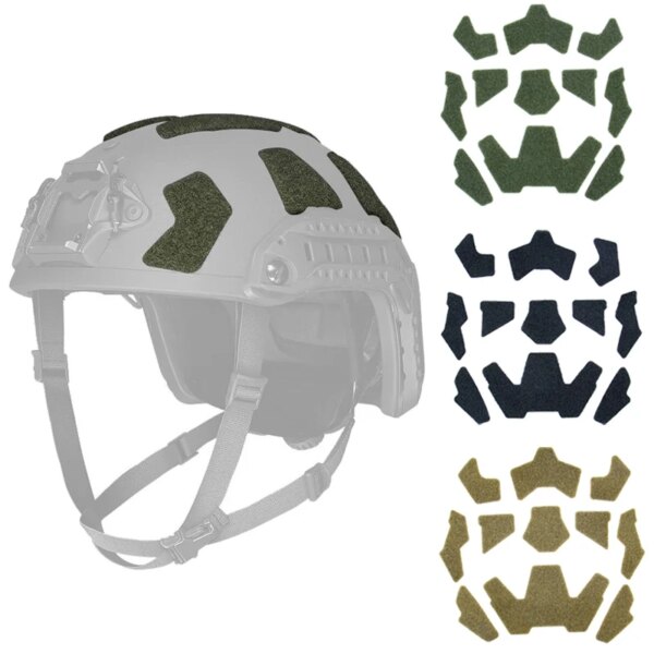 11 Uds. Adhesivo mágico para casco rápido, parches para casco Airsoft, gancho y bucle adhesivo para accesorios de casco táctico militar rápido