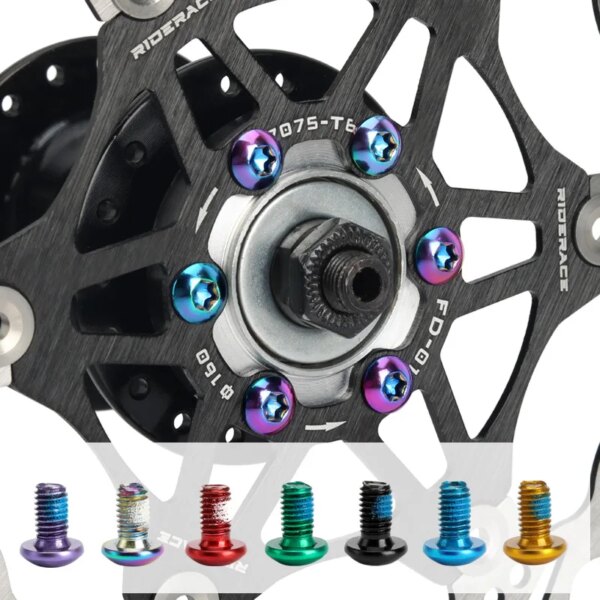 12 Uds. Pernos de Rotor de freno de disco de bicicleta T25 Torx M5x9mm perno de freno hidráulico tornillos de fijación de frenos de bicicleta de montaña de acero inoxidable