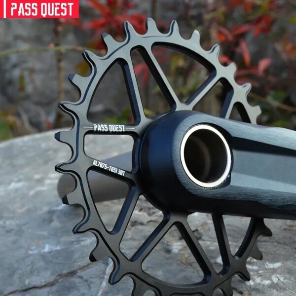 PASS QUEST plato ovalado de 0mm de desplazamiento MTB, rueda dentada ancha y estrecha para deore xt M7100 M8100 M9100 para platos y bielas SHIMANO 12S