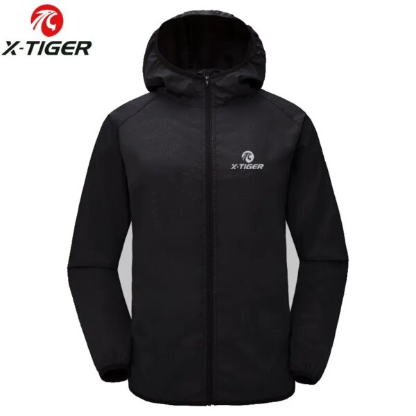 X-TIGER reflectante a prueba de viento para ciclismo, Jersey para bicicleta de montaña, cortavientos, protector solar superligero, chaqueta para senderismo, ropa deportiva para ciclismo