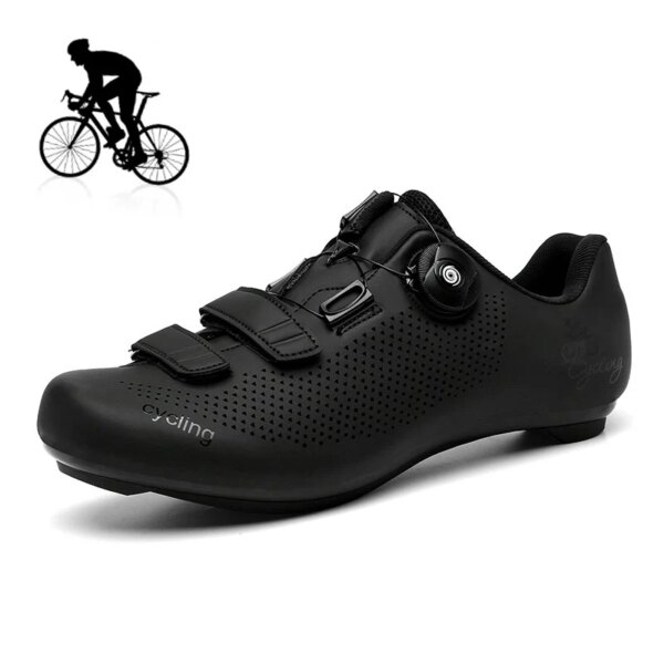 Zapatillas de ciclismo Mtb para hombre, tacos autoblocantes, zapatos de carreras para bicicleta de carretera, zapatos de ciclismo de montaña, zapatillas planas de velocidad para mujer, bicicleta SPD