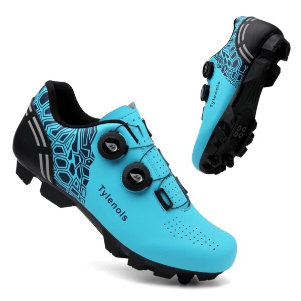 Zapatillas de ciclismo Unisex para hombre y mujer, calzado con tacos para bicicleta de montaña, de carreras, Spd, Mtb