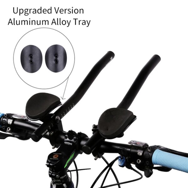 Manillar de apoyo para bicicleta TT con Clip en barras Aero, manillar ergonómico para bicicleta de montaña y carretera, manillar de aleación de aluminio para ciclismo de montaña