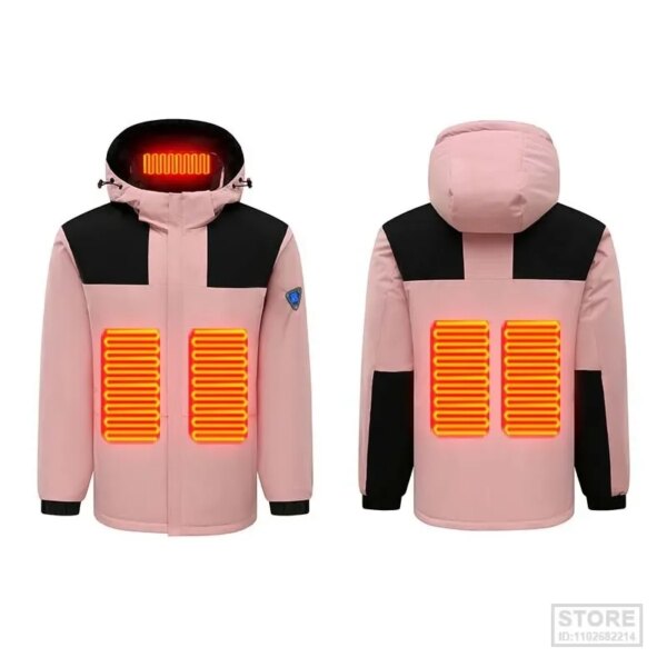 Chaquetas calentadas hombres mujeres ciclismo senderismo impermeable abrigo al aire libre cortavientos USB ropa eléctrica