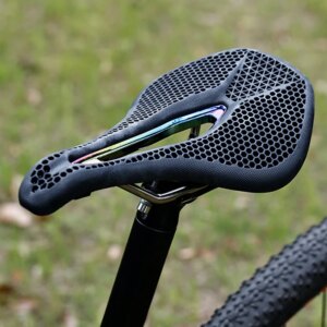 Sillín de bicicleta de carretera MTB, asiento de bicicleta hueco, banco, transpirable, ligero, impermeable, absorción de impacto, piezas de accesorios para bicicleta