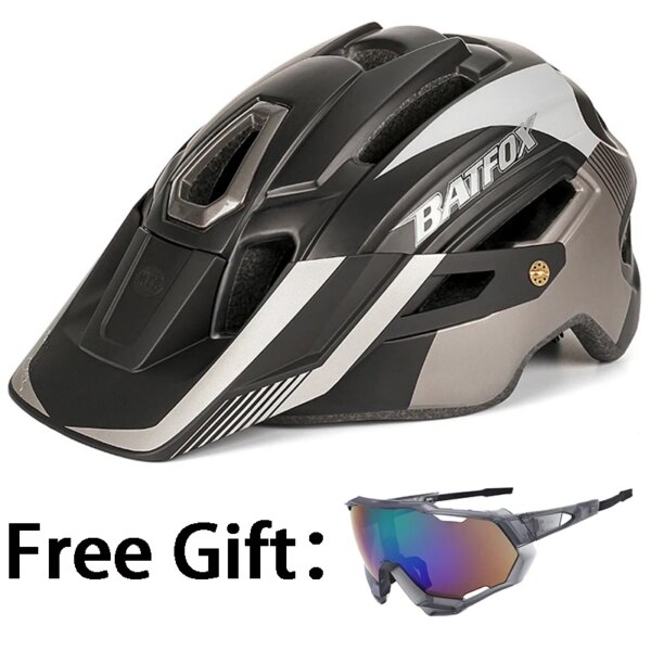 BATFOX cascos de bicicleta para hombres y mujeres MTB casco de ciclismo 2023 integralmente moldeado naranja casco de bicicleta de montaña ligero casco mtb