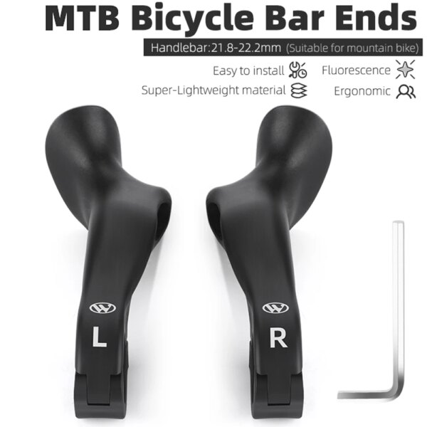 Extremos de barra de bicicleta, ergonómicos, antideslizantes, extremos de Manillar de bicicleta de montaña MTB, estilo mejorado para manillares de 21,8-22,8mm