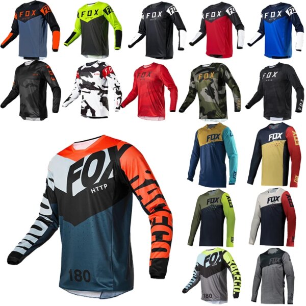 Enduro MTB ciclismo manga ciclismo Jersey camisa para descensos Camiseta Motocross Camiseta Mx ropa para bicicleta de montaña http Fox Mtb jersey