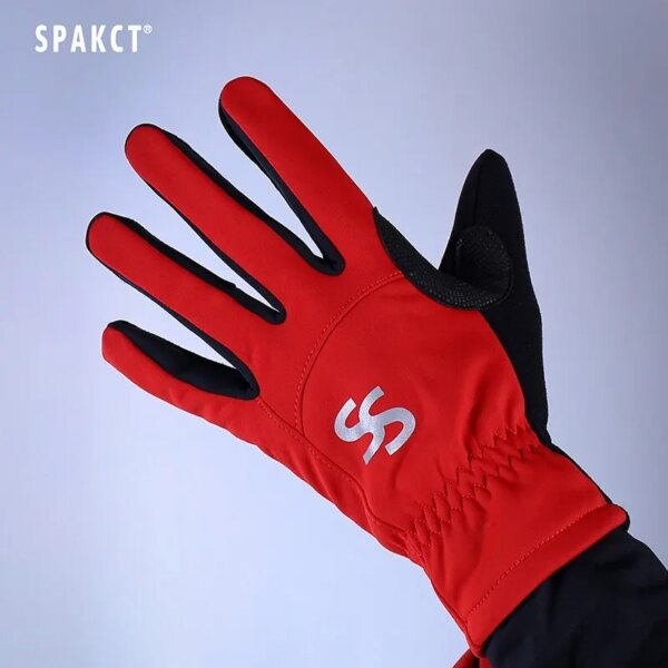 SPAKCT invierno ciclismo bicicleta guantes táctiles térmicos hombres mujeres MTB gimnasio motocicleta guante motocross bicicleta impermeable SBR