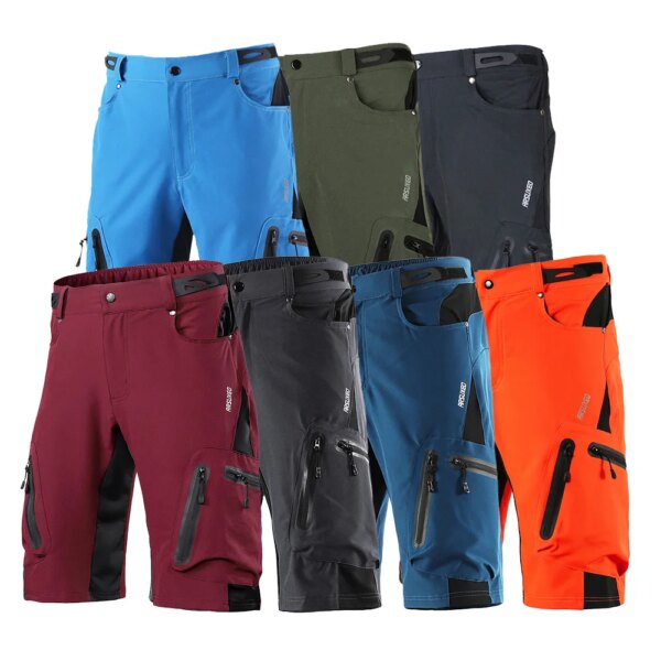 Pantalones cortos de ciclismo para hombre, transpirables, holgados, para deportes al aire libre, ciclismo, correr, MTB, bicicleta de montaña, pantalones cortos para bicicleta