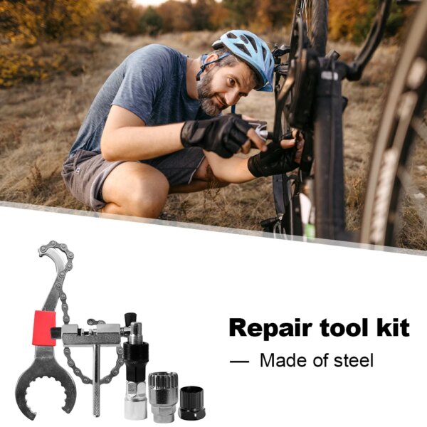 Kits de herramientas de reparación de bicicletas, extractor de cadena de inercia, cortador, Extractor de manivela, llave para bicicleta de montaña y carretera, juegos de extractores de soporte de Cassette