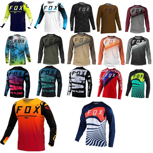 Camisetas para descenso de hombre, camisetas para bicicleta de montaña y MTB, camiseta para motocicleta todoterreno DH, ropa deportiva para Motocross, Hpit Fox, 2023