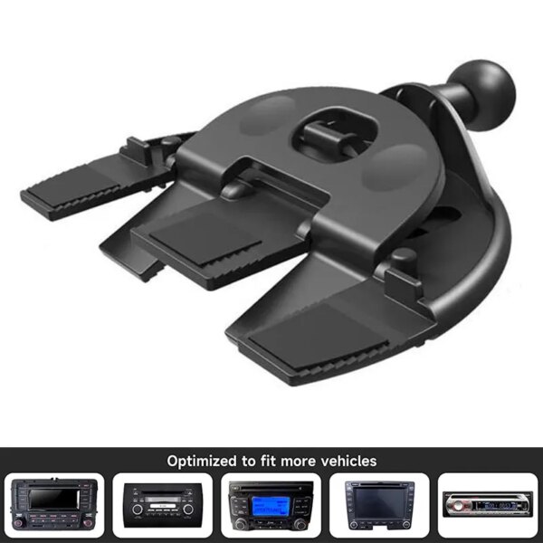 Base de cabeza de bola de 17mm para ranura de CD de coche, soporte de montaje para teléfono, Clip Universal con ranura para CD para soporte de teléfono de coche, accesorios de soporte GPS