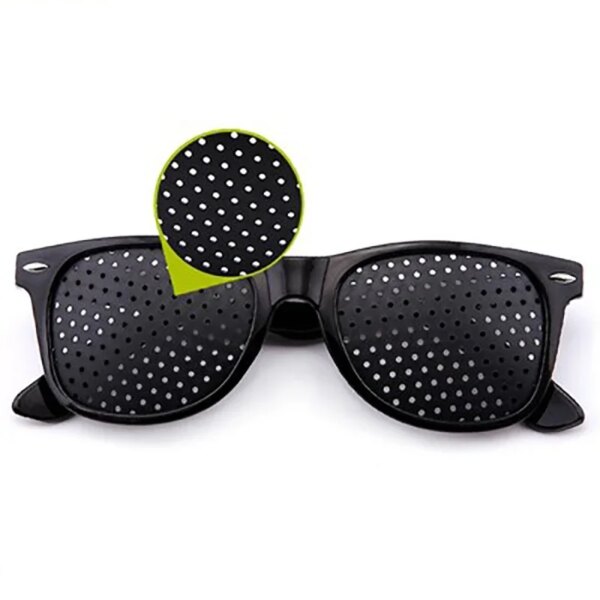 Gafas negras para mejorar la vista, gafas de ejercicio para el cuidado, gafas de entrenamiento ciclismo, Pin, gafas de sol con orificio pequeño, gafas de acampada, 1 ud.