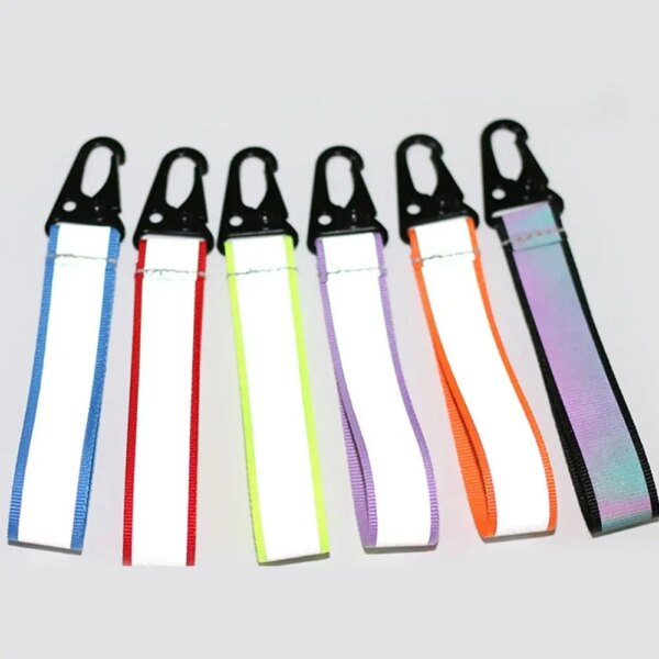 Llaveros reflectantes Streamer, bolsa reflectora de seguridad de alta visibilidad, accesorios de llaveros colgantes para niños, mujeres y hombres, regalos, 1 ud.