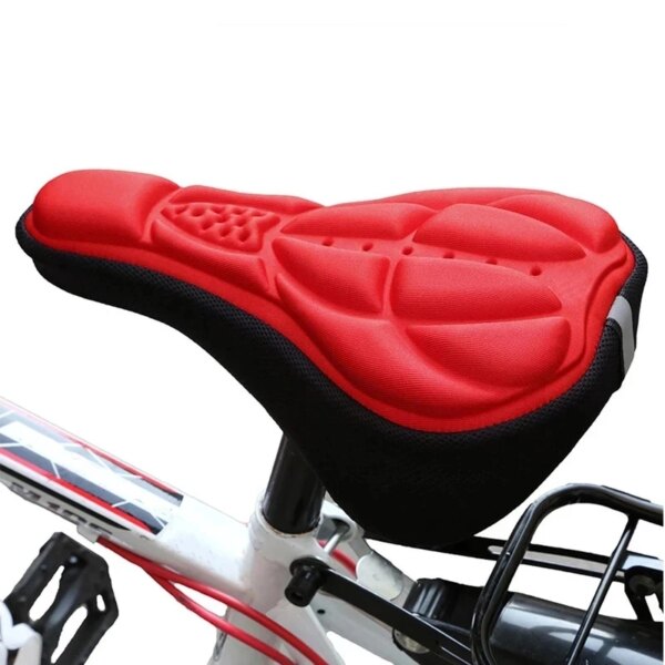 1 Uds. Sillín de bicicleta 3D suave funda para asiento de bicicleta cómodo asiento de espuma cojín sillín de ciclismo para accesorios de bicicleta