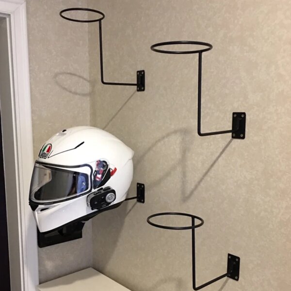 Perchero para casco de motocicleta, gancho montado en la pared para abrigos, sombreros, gorras, casco, accesorios de acero negro, blanco y negro, 1 Uds.