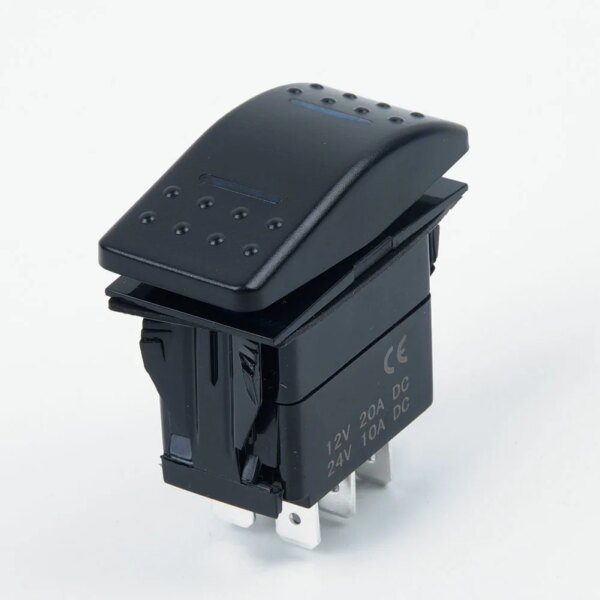 1 Uds. Interruptor basculante Universal 12/24V 7 pines DPDT ON-OFF-ON LED coches barcos motocicletas RV luz todoterreno interruptores basculantes a presión