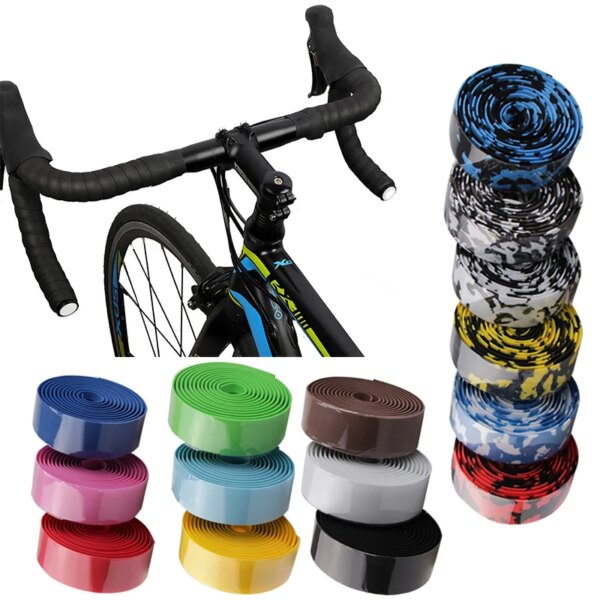 Correa para manillar de bicicleta, cinta antideslizante para manillar de bicicleta de montaña y carretera, cubierta protectora para manillar, accesorios para ciclismo, 1 par