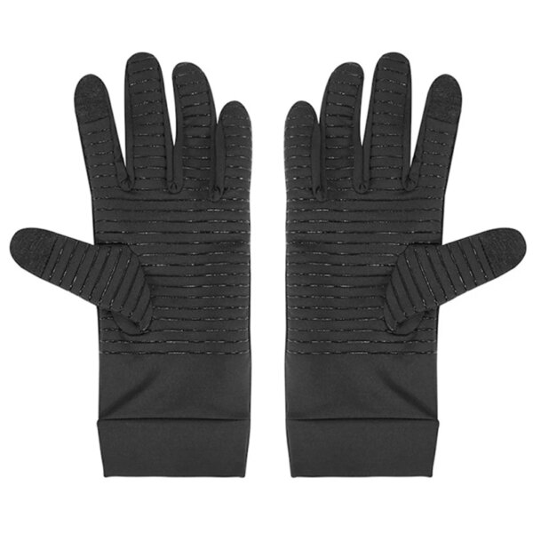 1 par de guantes de cobre para artritis, guantes para artritis con infusión de cobre Unisex, cómodos para hombres y mujeres, alivio de la hinchazón