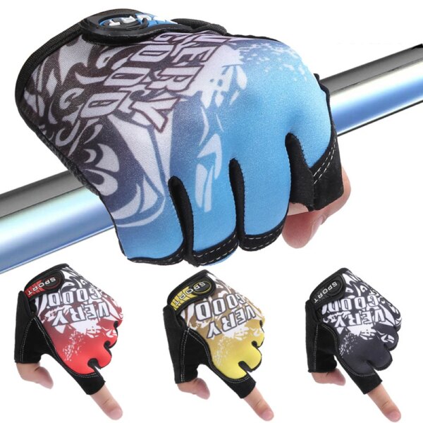 1 par de guantes de ciclismo de medio dedo antideslizantes de verano para hombre, guantes transpirables para exteriores que absorben el sudor, guantes deportivos para hacer ejercicio, accesorios