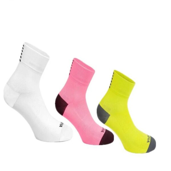 Calcetines deportivos profesionales para ciclismo para hombre y mujer, medias transpirables de nailon para correr y montañismo, 1 par