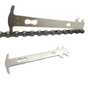 Indicador de desgaste de cadena de bicicleta, comprobador de cadenas de bicicleta de montaña y carretera, regla de medición de perno de gancho, herramientas de reparación de ciclismo, 1 ud.