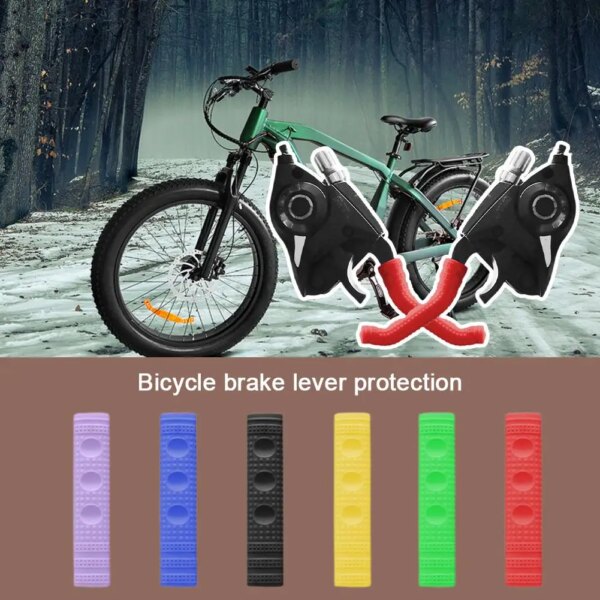 Funda protectora de silicona para palanca de freno de bicicleta, mango antidesgaste de freno, elástico antideslizante y cubierta de accesorios, 1 par E3z8