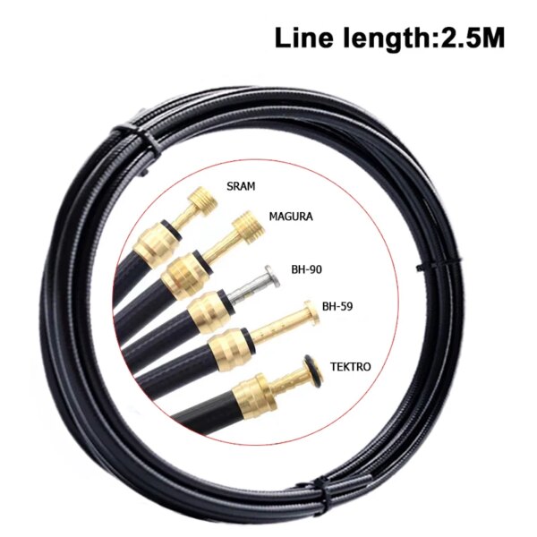 Cable de 2,5 m para palancas de cambios de bicicleta, Cables de freno desviador, tubo de Cable de cambio, palanca de cambios para bicicleta de montaña y carretera, accesorios de línea de Cable de freno