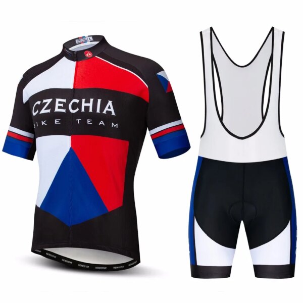 2019 Weimostar República Checa bicicleta Jersey conjunto de Jersey de Ciclismo para hombre pantalones cortos MTB tops Mountian Road traje de bicicleta Ropa Ciclismo