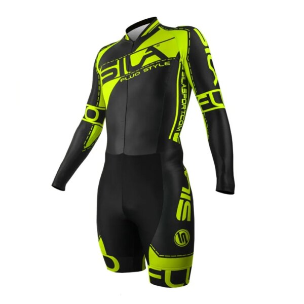 2020 Sila mono de manga larga para triatlón, traje de Ciclismo para hombre, Jersey de bicicleta, mono, conjunto de mono, almohadilla fina para triatlón, Ropa de Ciclismo de montaña