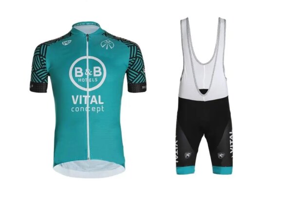 Camiseta de Ciclismo del equipo VITAL CONCEPT 2020, Ropa de bicicleta de manga corta con pantalones cortos y pechera, Ropa de Ciclismo