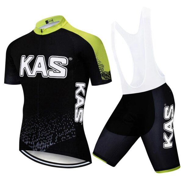 2021 KAS negro Ciclismo Jersey equipo Ciclismo Ropa trajes MTB Bib Shorts conjunto hombres bicicleta Ropa Ciclismo Ropa deportiva 20D Gel