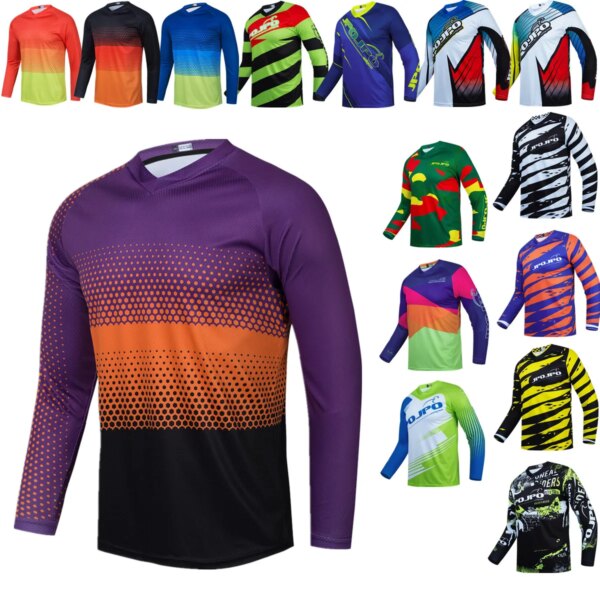 2021 Pro Team Ciclismo Jersey de manga larga hombres MTB Ropa de bicicleta Ropa deportiva Maillot Ropa Ciclismo