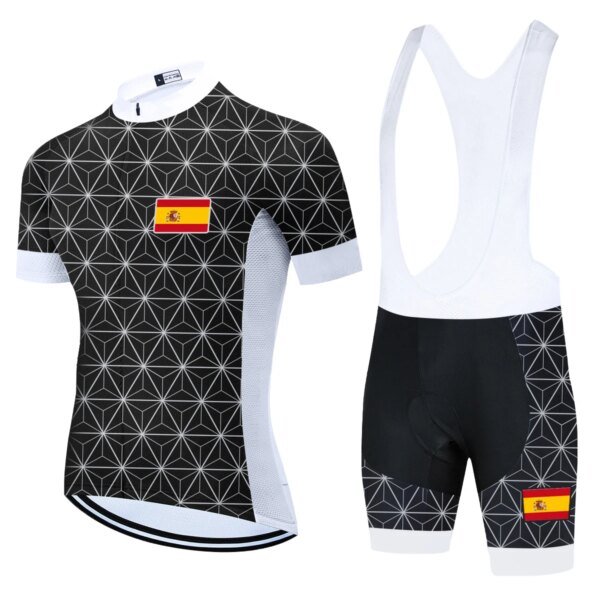 Ropa de ciclismo del equipo de España para hombre, camiseta de secado rápido, Maillot de ciclismo con almohadilla de Gel 20D, pantalones cortos, 2021